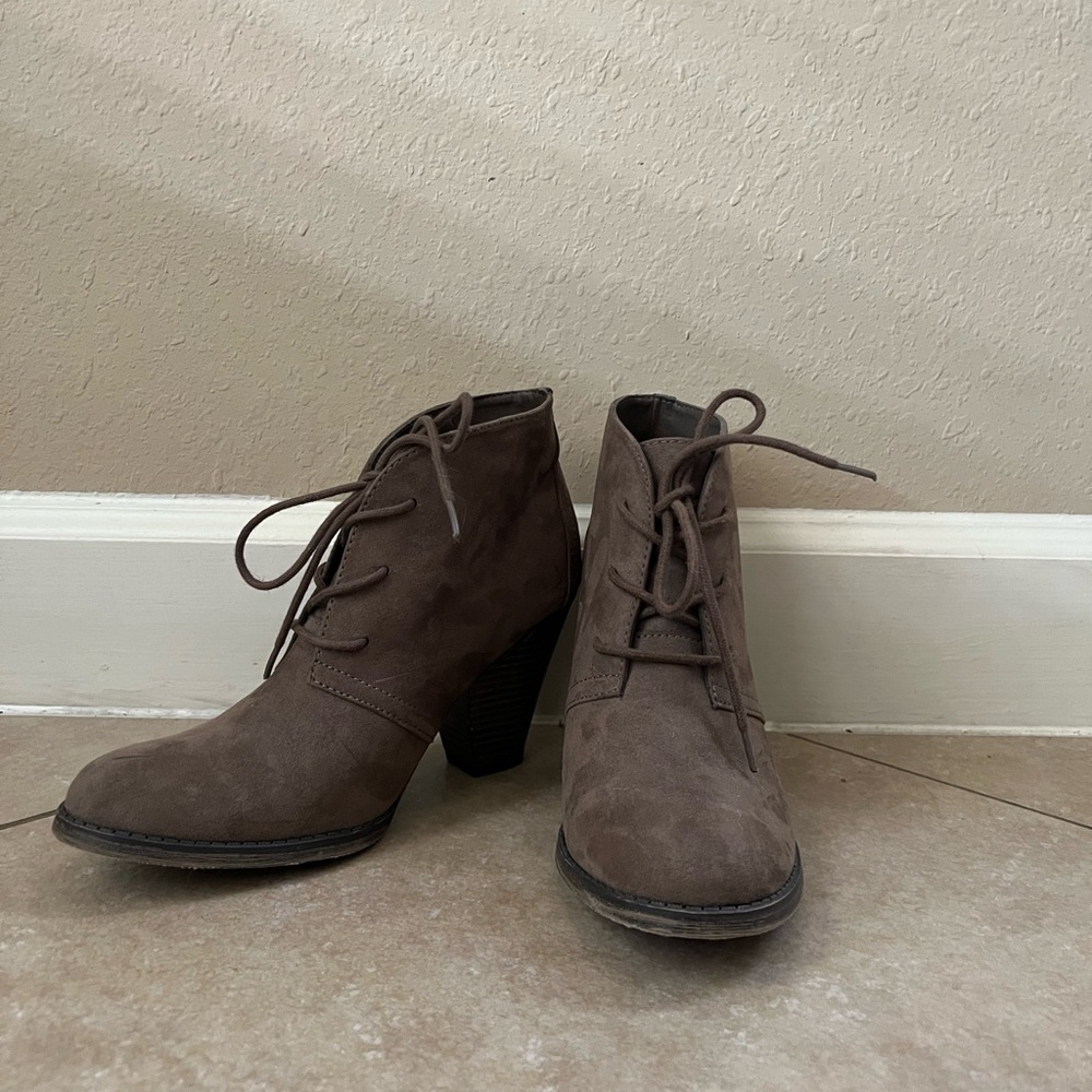 Suede booties